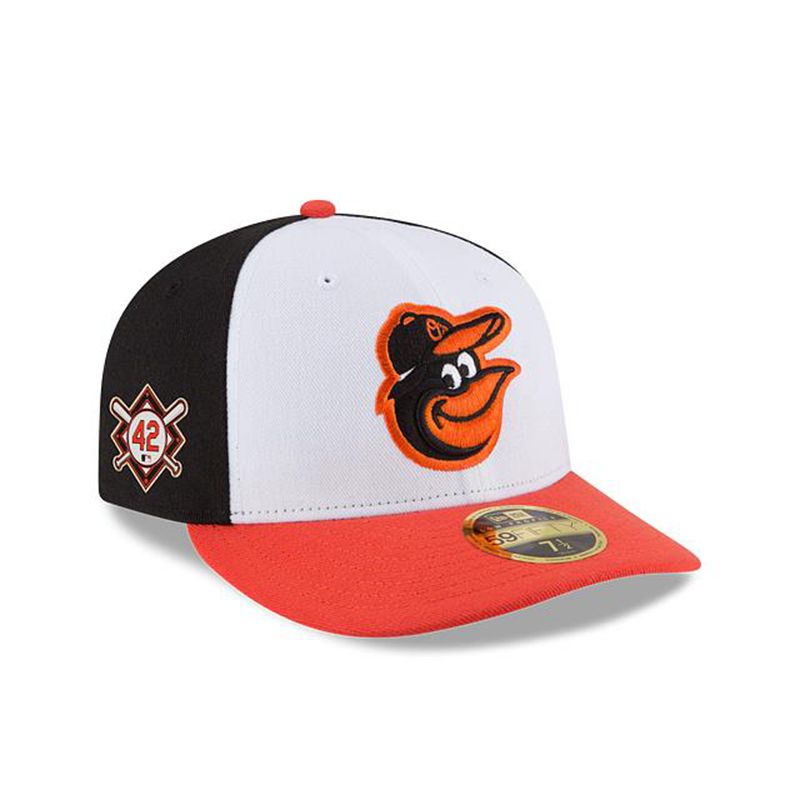 MLB Baltimore Orioles Jackie Robinson Day Low Profile 59Fifty Fitted (ULZ0762) - White New Era Caps